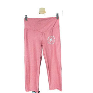 Alphalete‎ Athletics Capri Leggings Cropped Crossover Waistband Red Size Medium